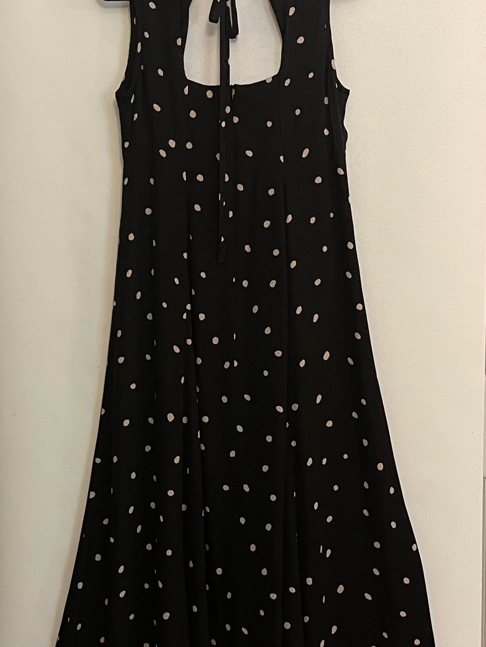 Valerie Dresses Elegant Black Silk Maxi Dress with Gold Polka Dots size 12 - Picture 6 of 8